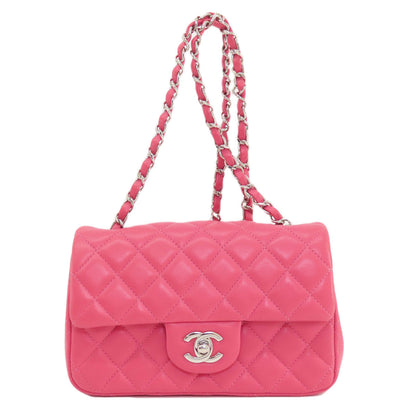 CHANEL シャネル チェーンショルダー マトラッセ シルバー金具 ショルダーバッグ ラムスキン レディース 中古