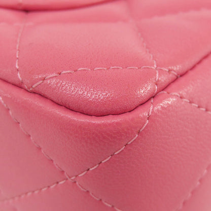 CHANEL シャネル チェーンショルダー マトラッセ シルバー金具 ショルダーバッグ ラムスキン レディース 中古