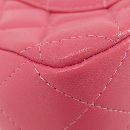 CHANEL シャネル チェーンショルダー マトラッセ シルバー金具 ショルダーバッグ ラムスキン レディース 中古