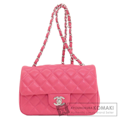 CHANEL シャネル チェーンショルダー マトラッセ シルバー金具 ショルダーバッグ ラムスキン レディース 中古
