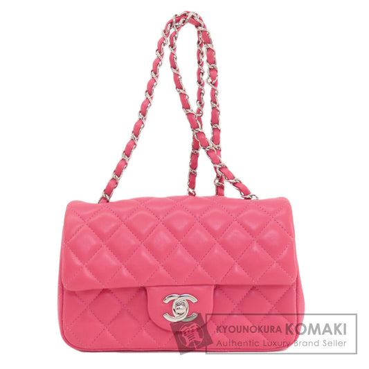 CHANEL シャネル チェーンショルダー マトラッセ シルバー金具 ショルダーバッグ ラムスキン レディース 中古