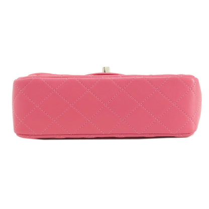 CHANEL シャネル チェーンショルダー マトラッセ シルバー金具 ショルダーバッグ ラムスキン レディース 中古