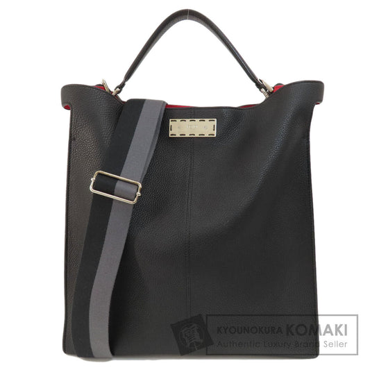 FENDI フェンディ ロゴ 2WAY トートバッグ カーフ レディース 中古