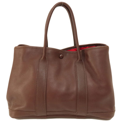 HERMES エルメス ガーデンパーティTPM ブラウン トートバッグ スイフト レディース 中古