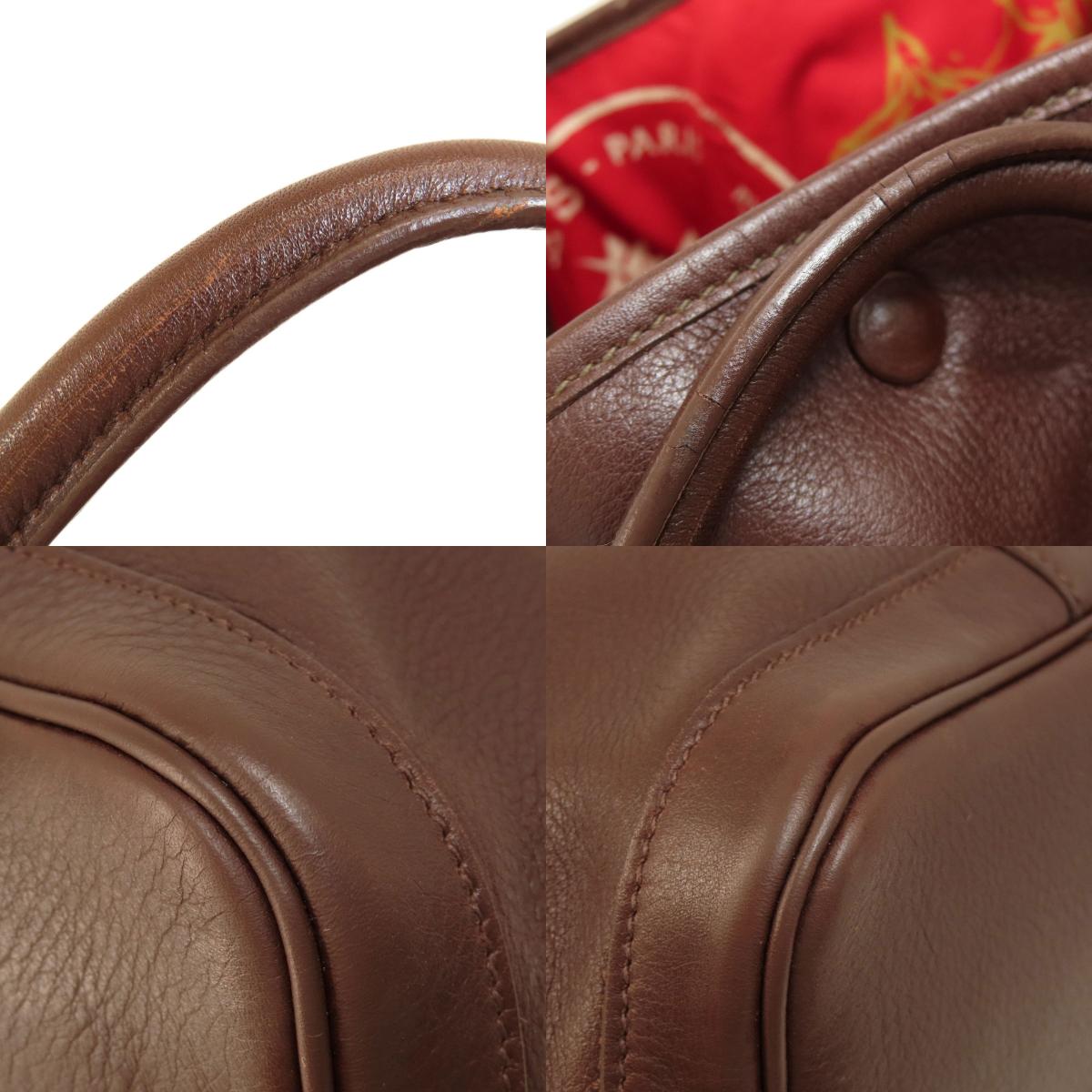 HERMES エルメス ガーデンパーティTPM ブラウン トートバッグ スイフト レディース 中古