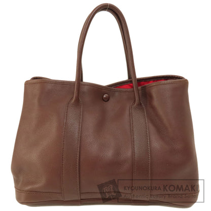 HERMES エルメス ガーデンパーティTPM ブラウン トートバッグ スイフト レディース 中古