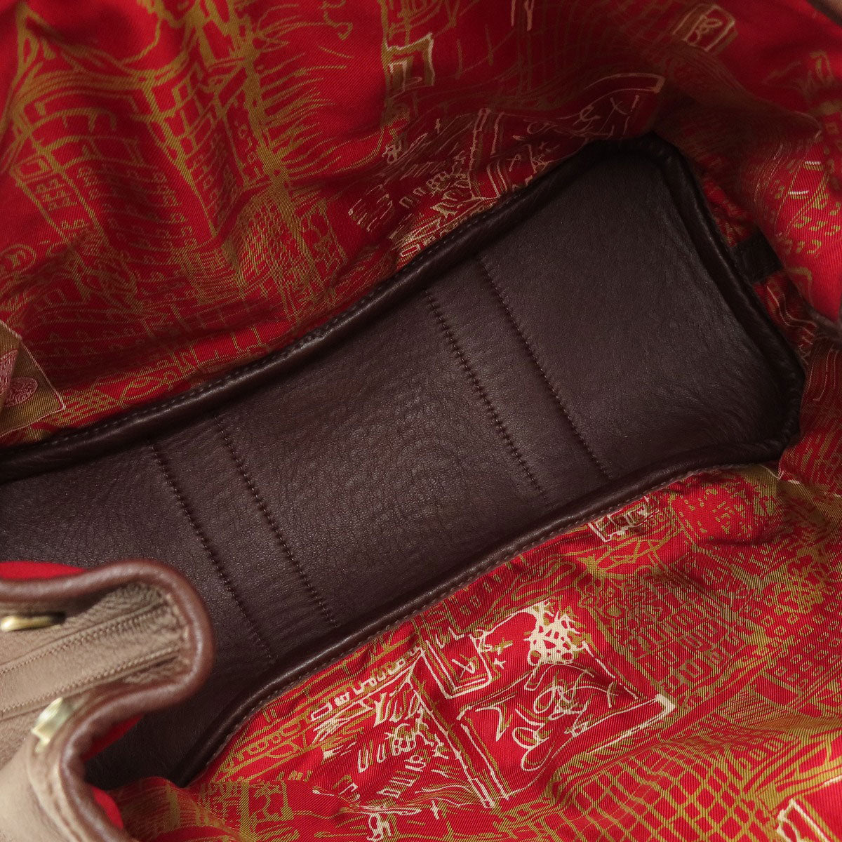 HERMES エルメス ガーデンパーティTPM ブラウン トートバッグ スイフト レディース 中古