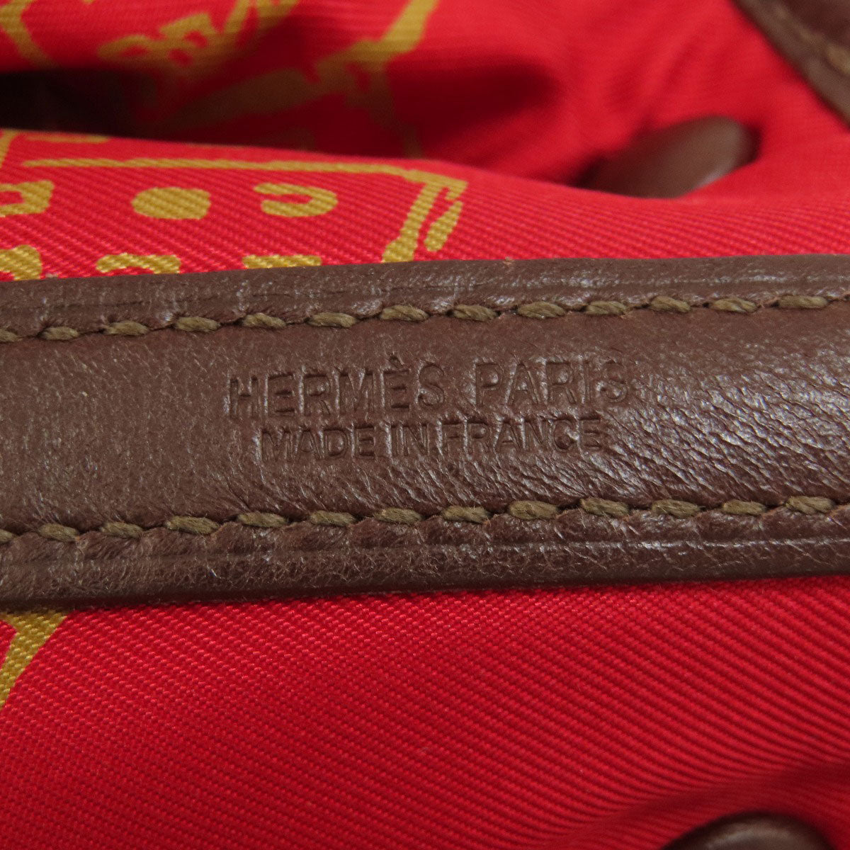 HERMES エルメス ガーデンパーティTPM ブラウン トートバッグ スイフト レディース 中古