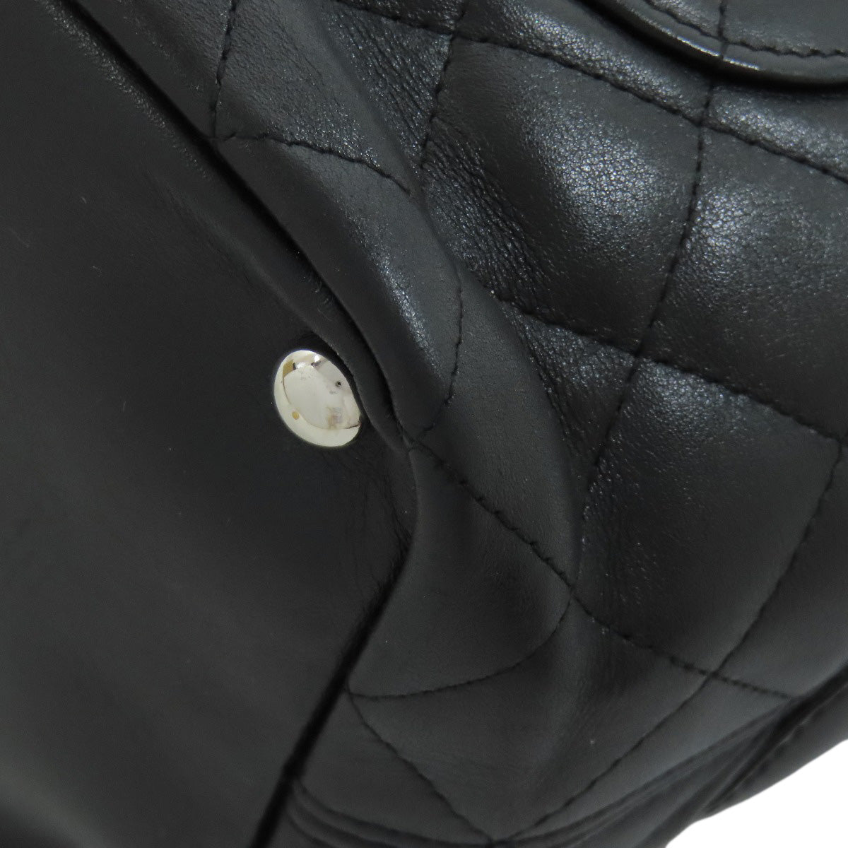 CHANEL シャネル カンボンライン シルバー金具 トートバッグ カーフ レディース 中古