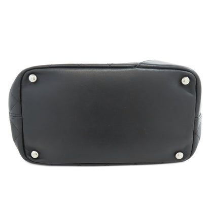 CHANEL シャネル カンボンライン シルバー金具 トートバッグ カーフ レディース 中古