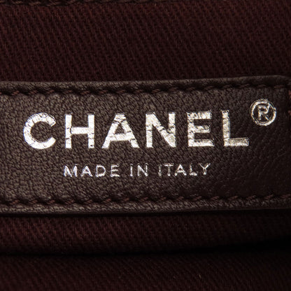 CHANEL シャネル ドーヴィル 巾着 シルバー金具 ショルダーバッグ キャンバス レディース 中古