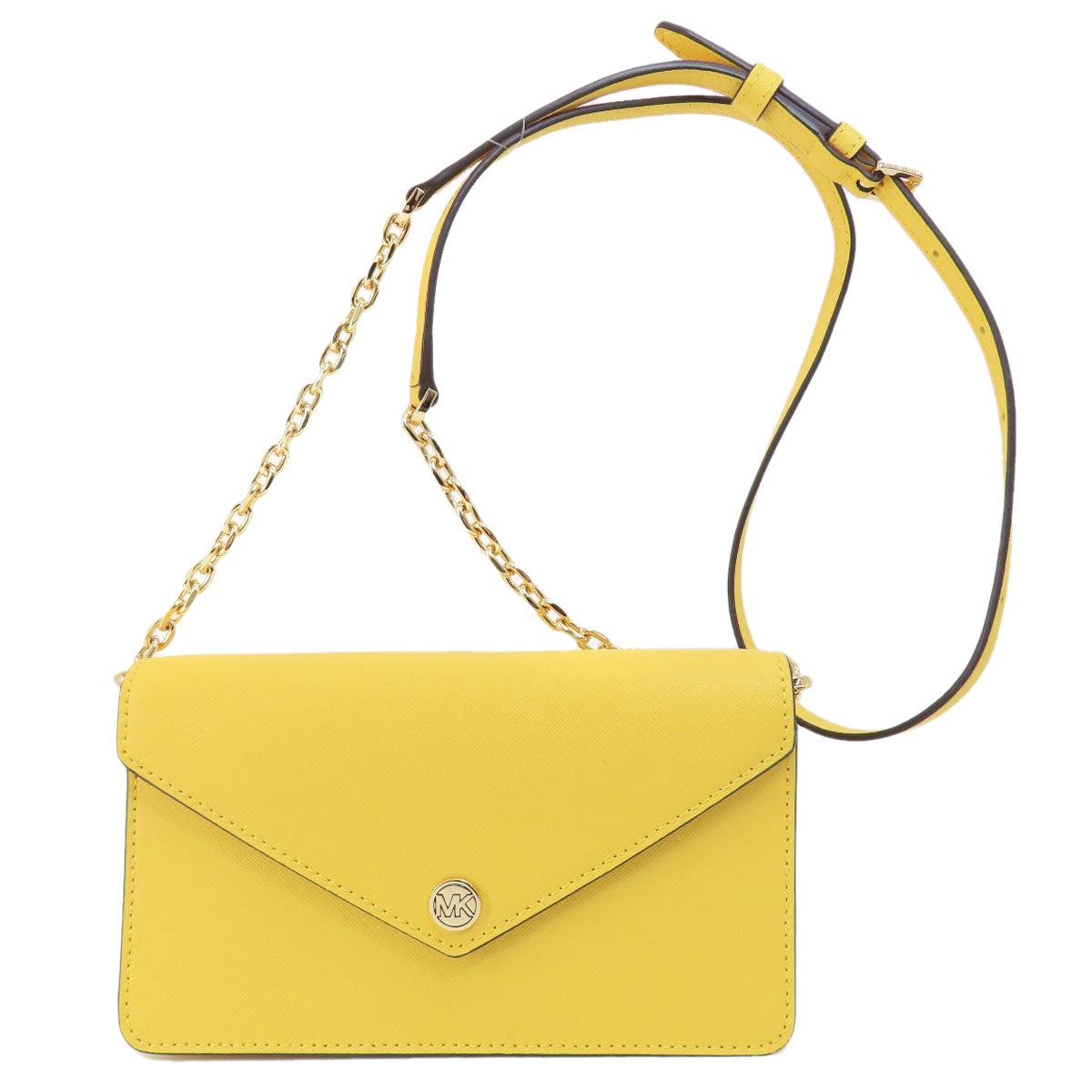 Michael Kors マイケルコース ロゴ金具 チェーンショルダー トートバッグ PVC レディース 中古