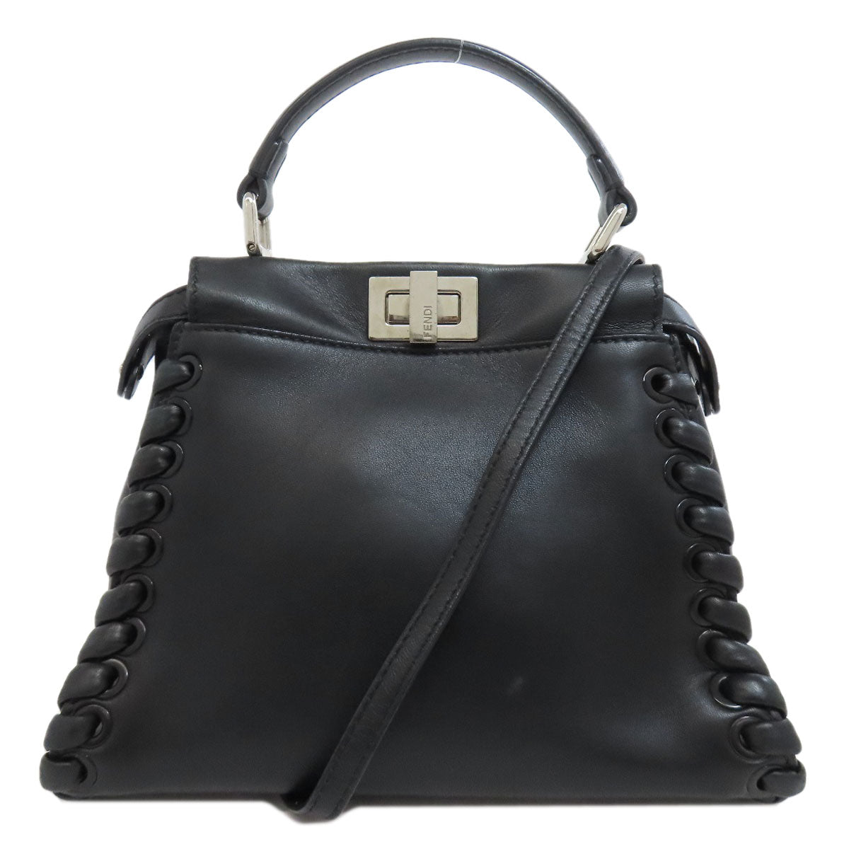 FENDI フェンディ ピーカブーミニ 2WAY ハンドバッグ レザー レディース 中古
