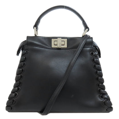 FENDI フェンディ ピーカブーミニ 2WAY ハンドバッグ レザー レディース 中古