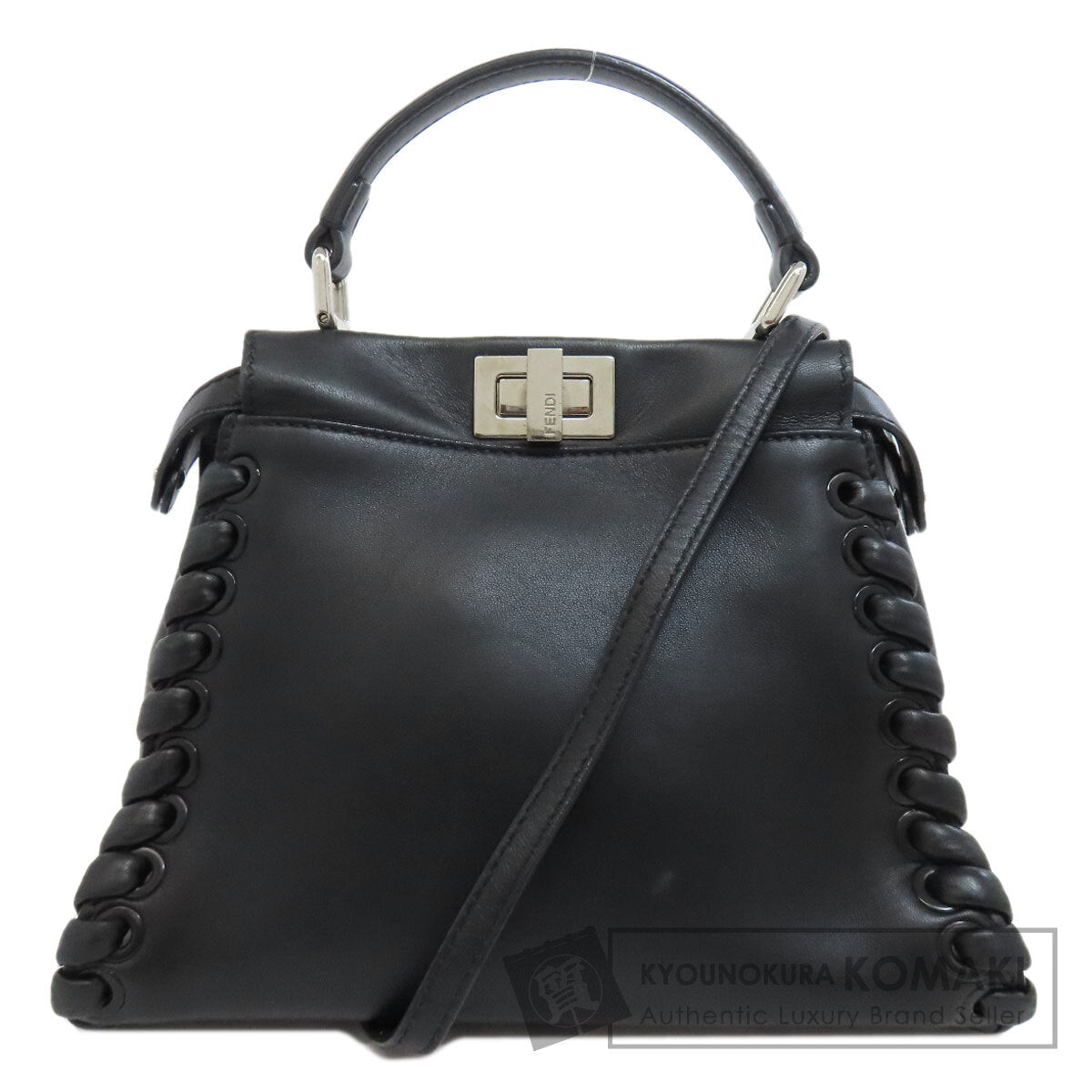 FENDI フェンディ ピーカブーミニ 2WAY ハンドバッグ レザー レディース 中古