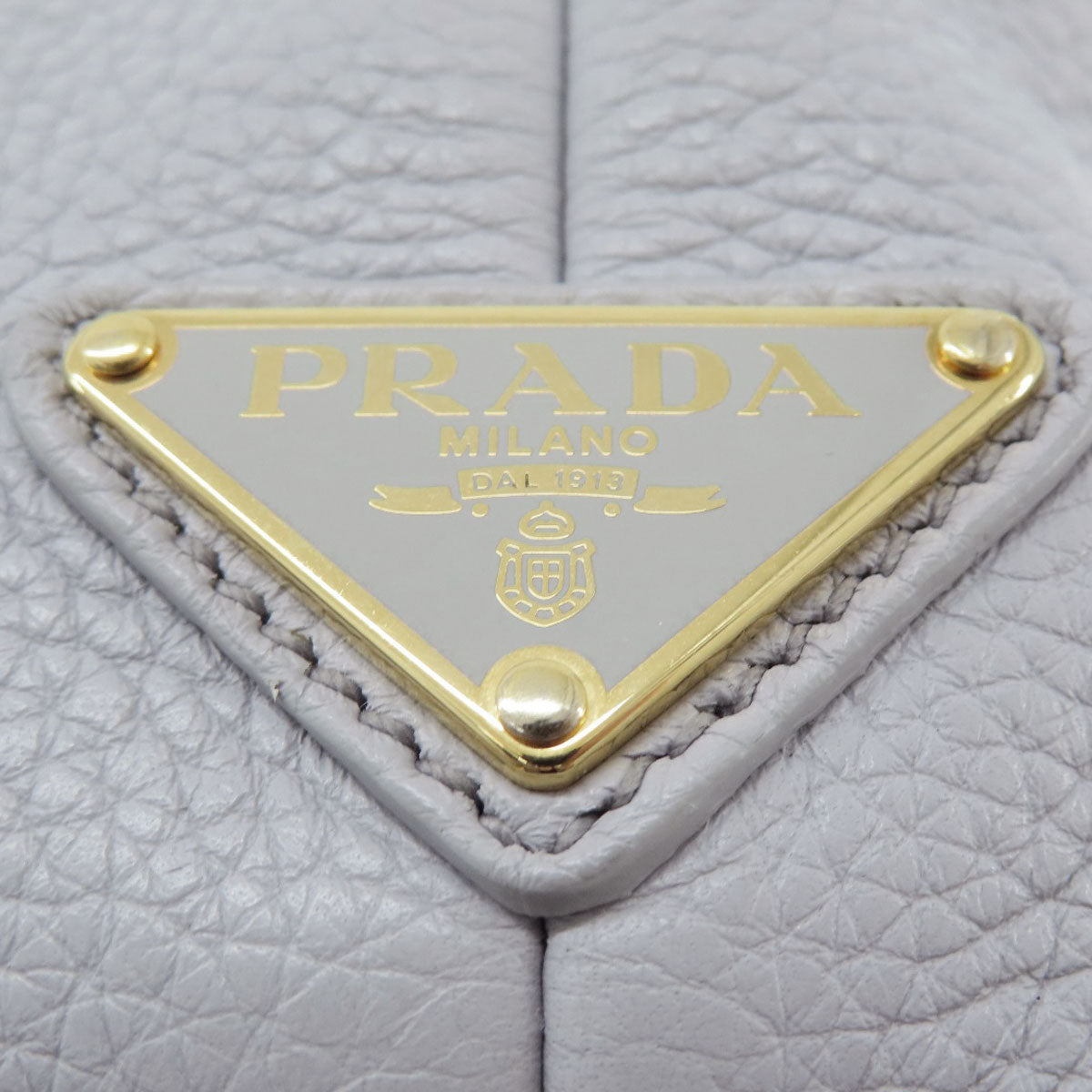 PRADA プラダ ロゴ ハンドバッグ レザー レディース 中古