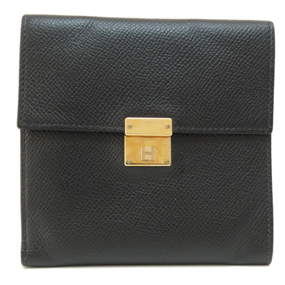 HERMES エルメス クリック12 黒 ブラック ゴールド金具 二つ折り財布（小銭入れあり） エプソン レディース 中古