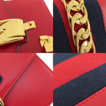 GUCCI グッチ 421882 シルヴィ ショルダーバッグ レザー レディース 中古