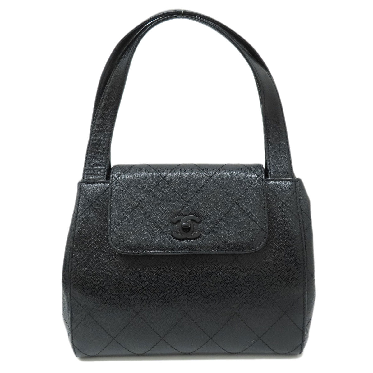 CHANEL シャネル ココマーク ハンドバッグ グレインド カーフスキン レディース 中古