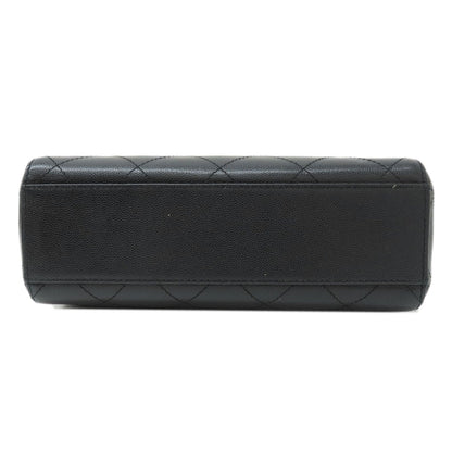 CHANEL シャネル ココマーク ハンドバッグ グレインド カーフスキン レディース 中古