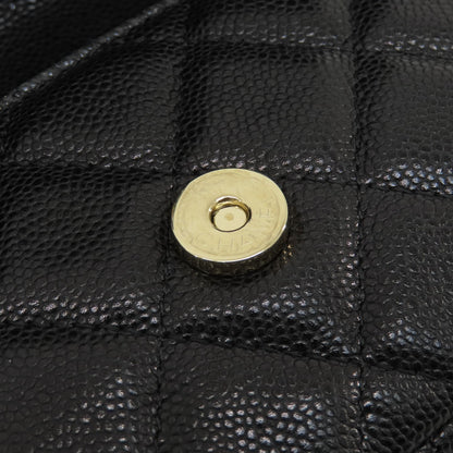 CHANEL シャネル チェーンショルダー マトラッセ ゴールド金具 ショルダーバッグ グレインド カーフスキン レディース 中古
