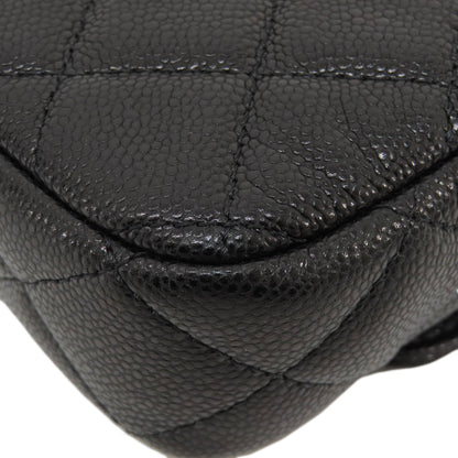 CHANEL シャネル チェーンショルダー マトラッセ ゴールド金具 ショルダーバッグ グレインド カーフスキン レディース 中古