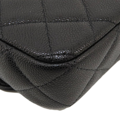 CHANEL シャネル チェーンショルダー マトラッセ ゴールド金具 ショルダーバッグ グレインド カーフスキン レディース 中古