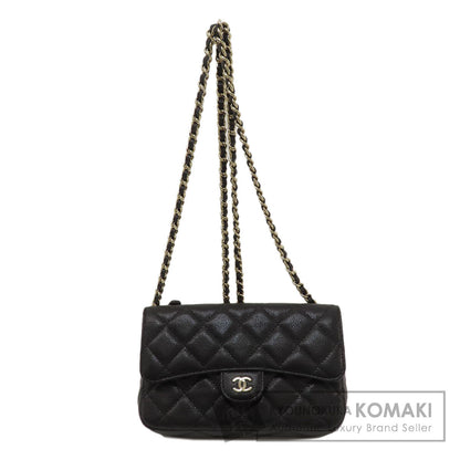 CHANEL シャネル チェーンショルダー マトラッセ ゴールド金具 ショルダーバッグ グレインド カーフスキン レディース 中古