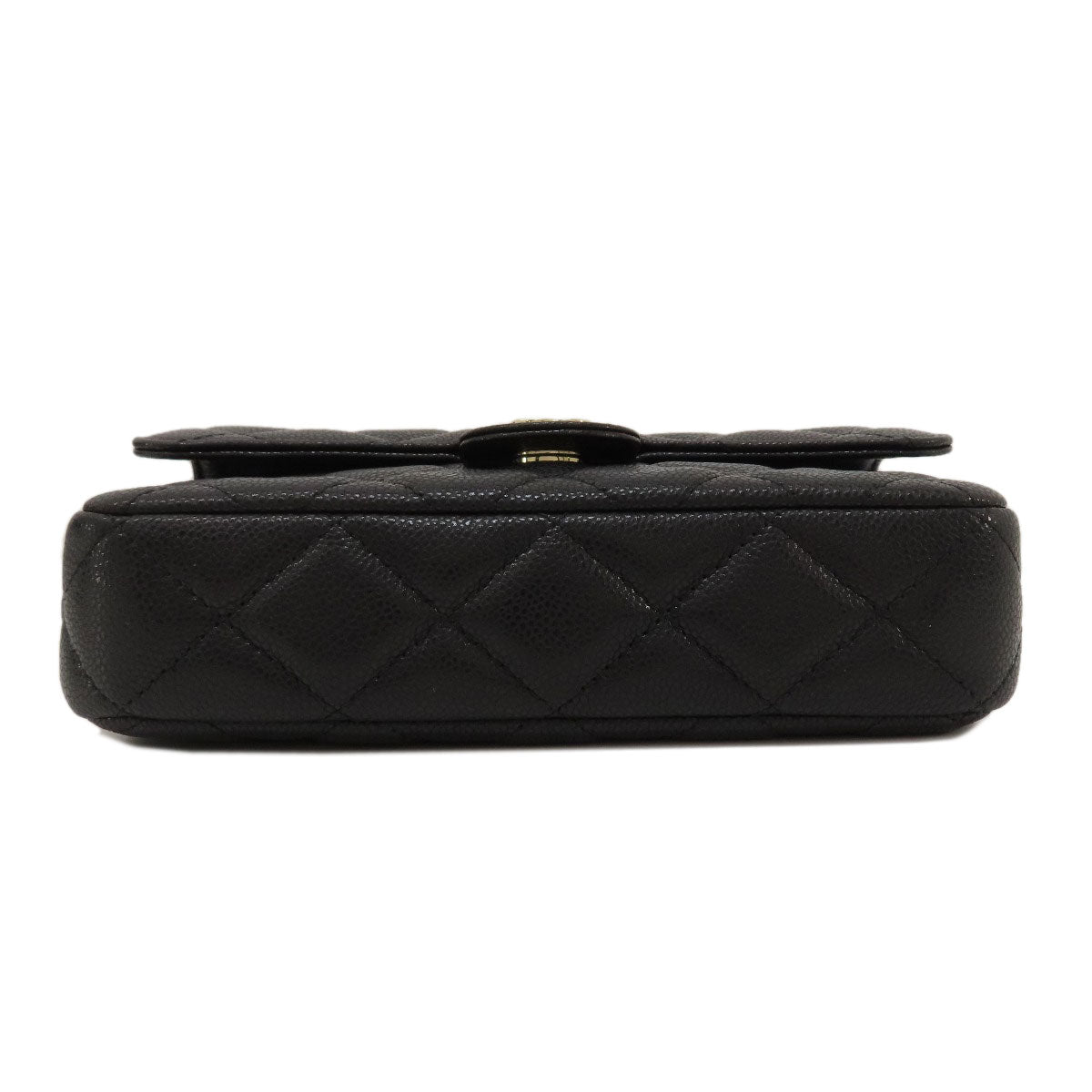 CHANEL シャネル チェーンショルダー マトラッセ ゴールド金具 ショルダーバッグ グレインド カーフスキン レディース 中古