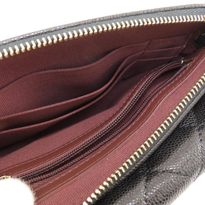 CHANEL シャネル チェーンショルダー マトラッセ ゴールド金具 ショルダーバッグ グレインド カーフスキン レディース 中古
