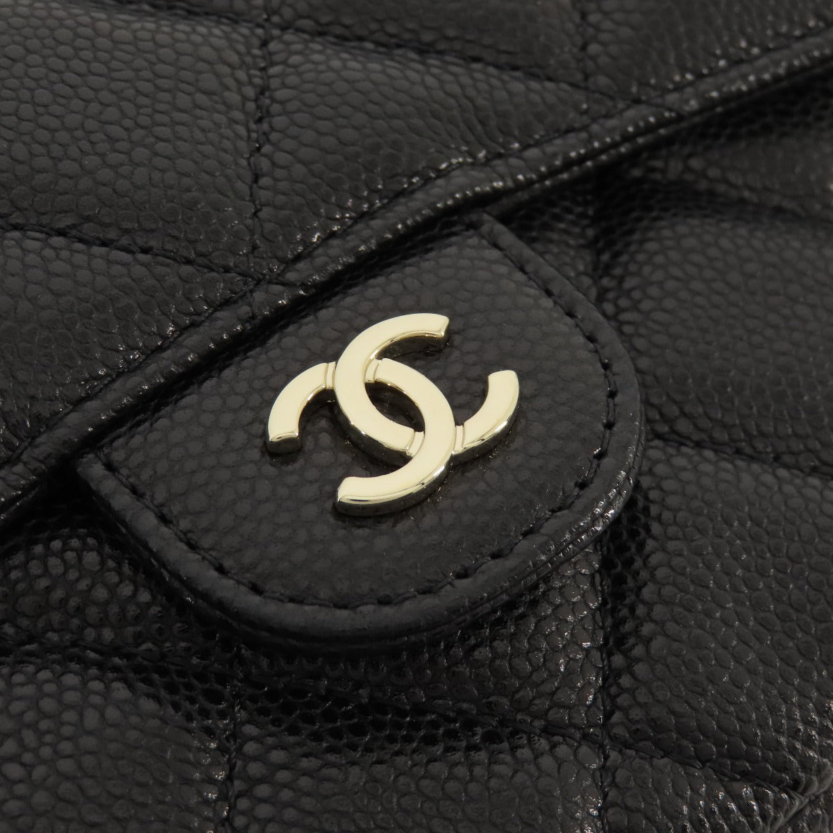 CHANEL シャネル チェーンショルダー マトラッセ ゴールド金具 ショルダーバッグ グレインド カーフスキン レディース 中古