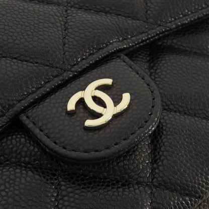 CHANEL シャネル チェーンショルダー マトラッセ ゴールド金具 ショルダーバッグ グレインド カーフスキン レディース 中古