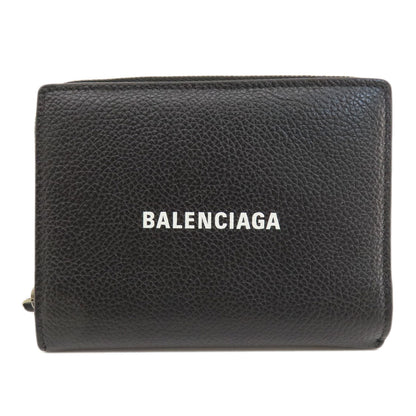 BALENCIAGA バレンシアガ 650879 ロゴ 二つ折り財布（小銭入れあり） レザー レディース 中古