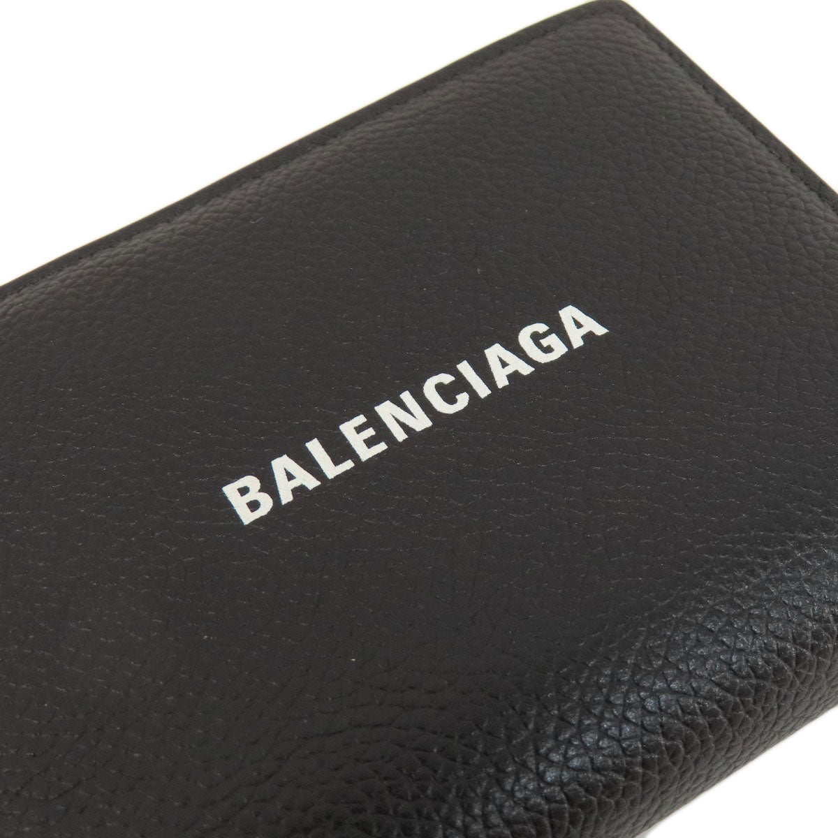 BALENCIAGA バレンシアガ 650879 ロゴ 二つ折り財布（小銭入れあり） レザー レディース 中古