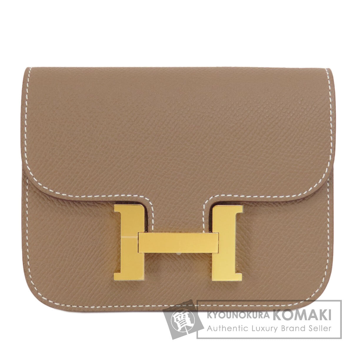 HERMES エルメス コンスタンススリム エトープ エトゥープ ゴールド金具 コインケース エプソン レディース 中古