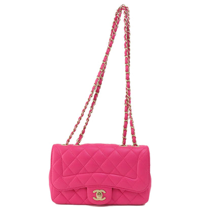 CHANEL シャネル チェーンショルダー マトラッセ ゴールド金具 ショルダーバッグ ラムスキン レディース 中古