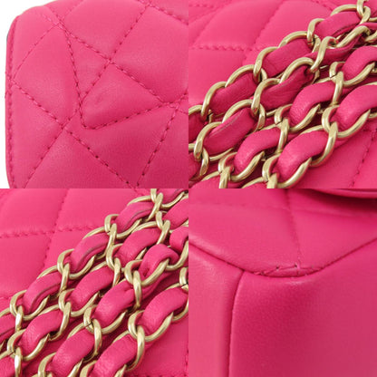 CHANEL シャネル チェーンショルダー マトラッセ ゴールド金具 ショルダーバッグ ラムスキン レディース 中古
