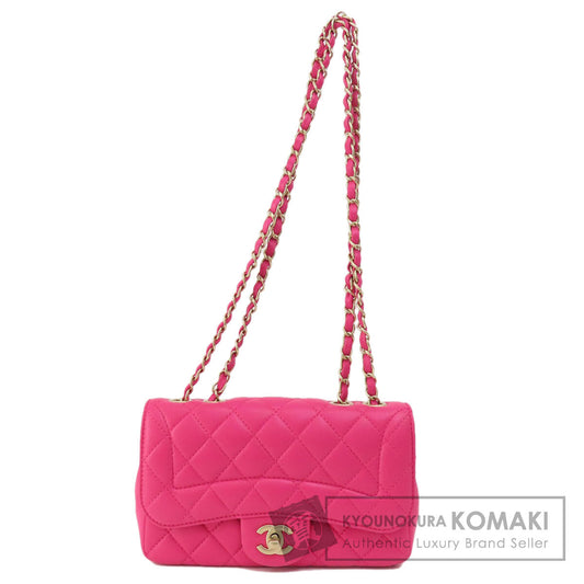 CHANEL シャネル チェーンショルダー マトラッセ ゴールド金具 ショルダーバッグ ラムスキン レディース 中古