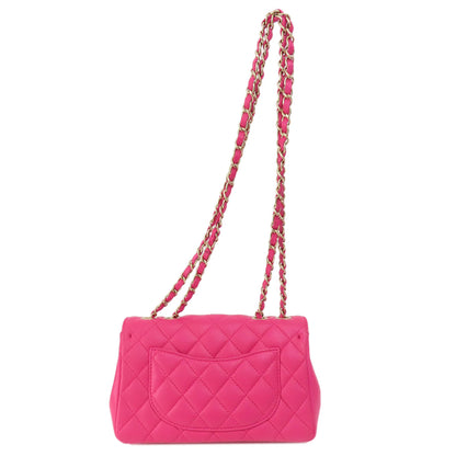 CHANEL シャネル チェーンショルダー マトラッセ ゴールド金具 ショルダーバッグ ラムスキン レディース 中古