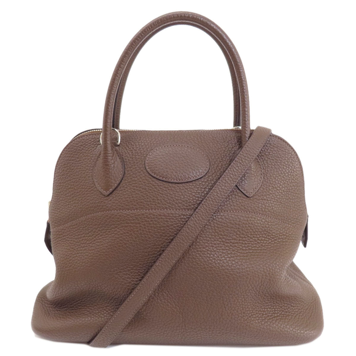 HERMES エルメス ボリード31 ブラウン シルバー金具 ハンドバッグ トリヨン レディース 中古