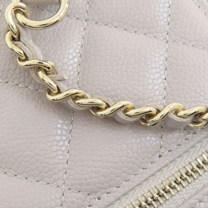 CHANEL シャネル チェーンウォレット マトラッセ ゴールド金具 長財布（小銭入れあり） グレインド カーフスキン レディース 中古
