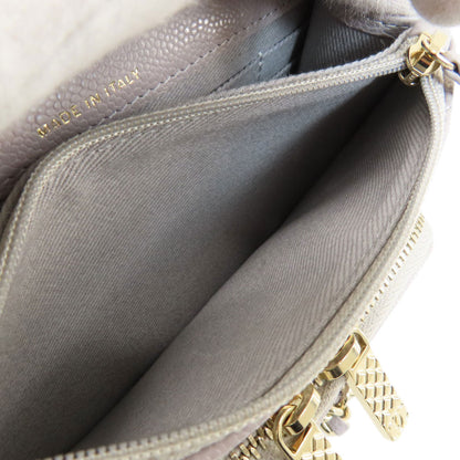 CHANEL シャネル チェーンウォレット マトラッセ ゴールド金具 長財布（小銭入れあり） グレインド カーフスキン レディース 中古