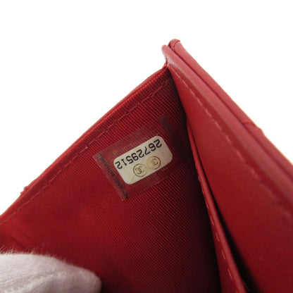 CHANEL シャネル 三つ折り コンパクトウォレット マトラッセ 二つ折り財布（小銭入れあり） カーフ レディース 中古