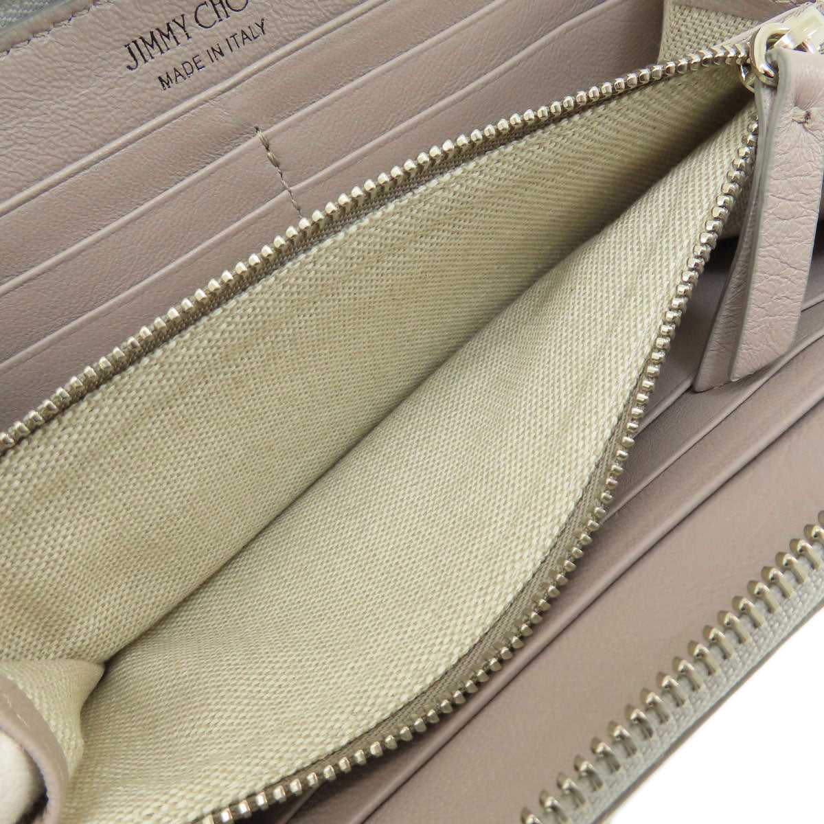 Jimmy Choo ジミーチュウ ロゴ 長財布（小銭入れあり） レザー レディース 中古