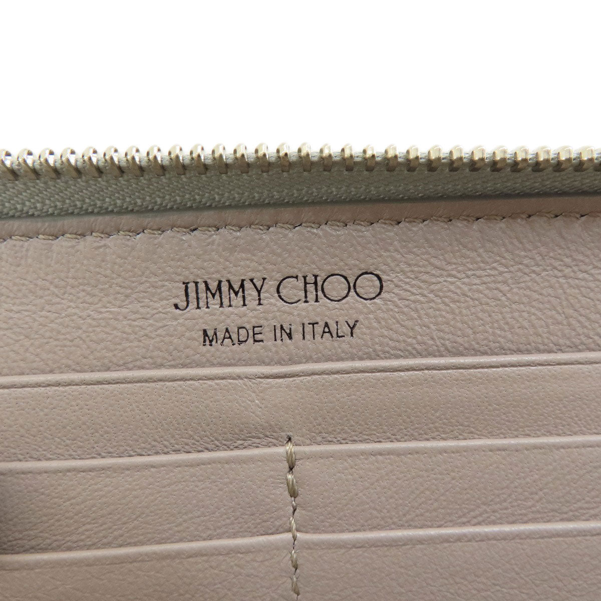 Jimmy Choo ジミーチュウ ロゴ 長財布（小銭入れあり） レザー レディース 中古