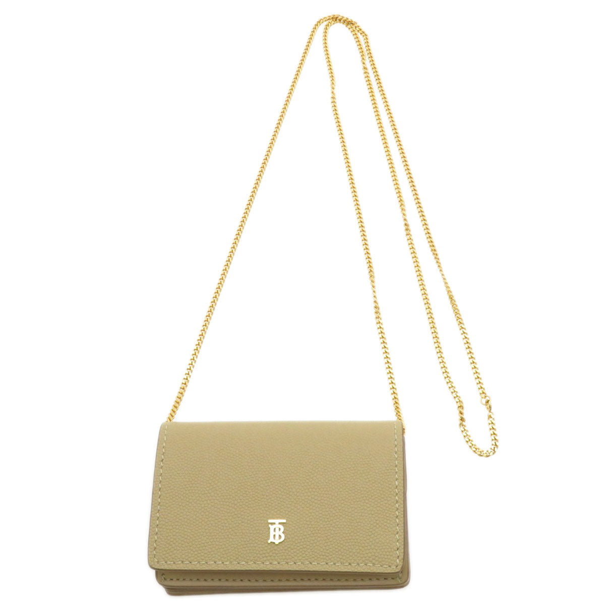 BURBERRY バーバリー コイン チェーンウォレット コインケース カーフ レディース 中古
