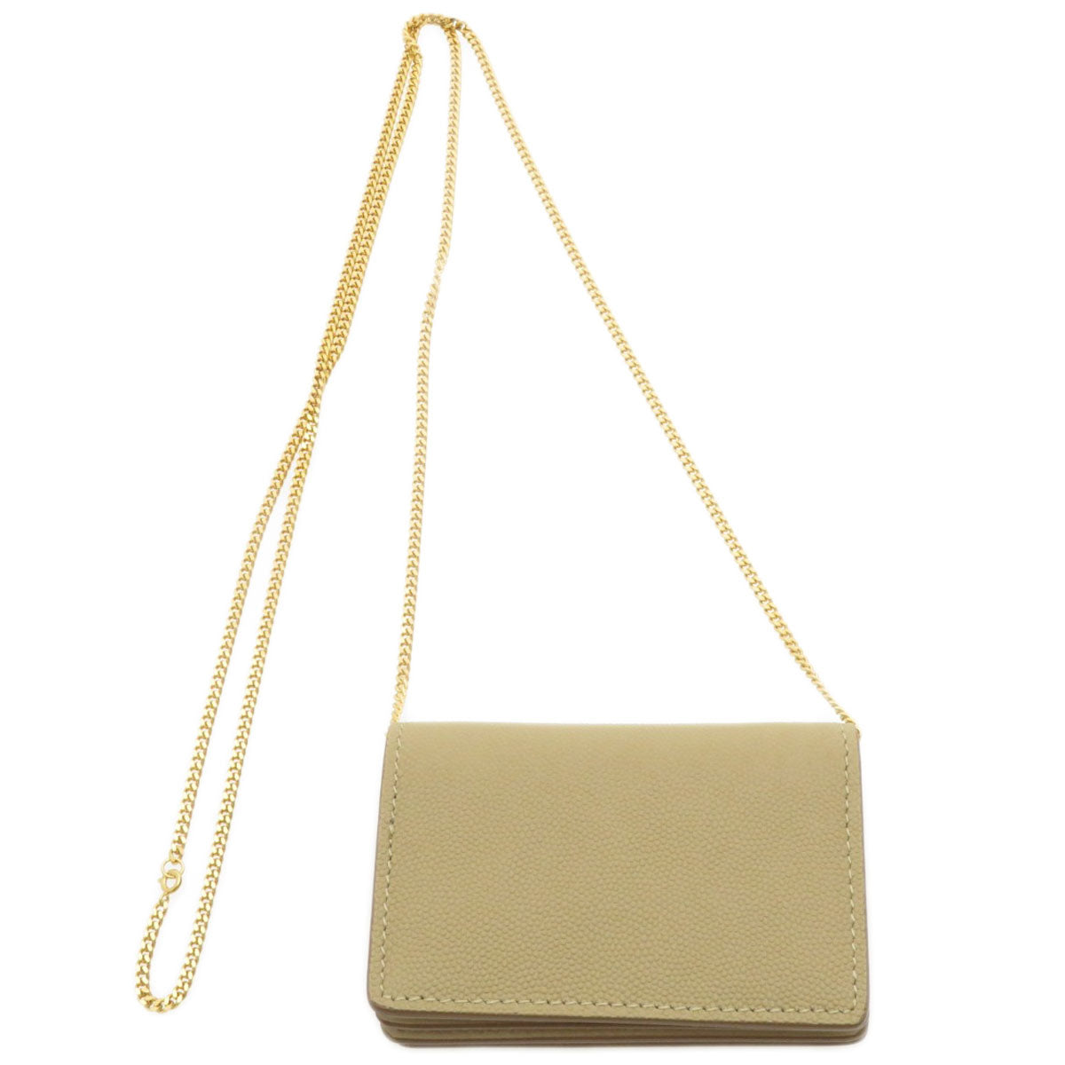 BURBERRY バーバリー コイン チェーンウォレット コインケース カーフ レディース 中古