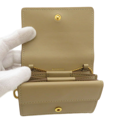 BURBERRY バーバリー コイン チェーンウォレット コインケース カーフ レディース 中古