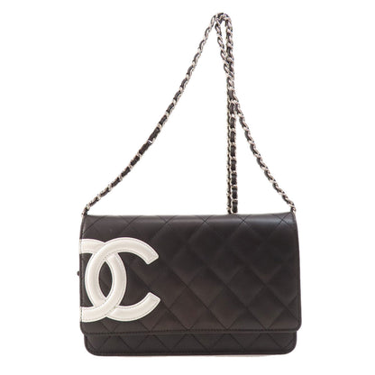 CHANEL シャネル チェーンウォレット カンボンライン シルバー金具 長財布（小銭入れあり） カーフ レディース 中古