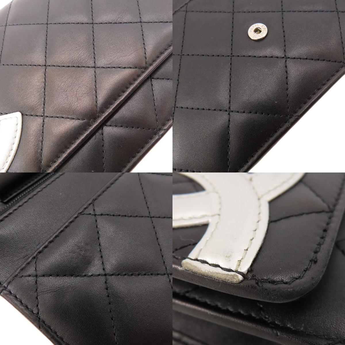 CHANEL シャネル チェーンウォレット カンボンライン シルバー金具 長財布（小銭入れあり） カーフ レディース 中古
